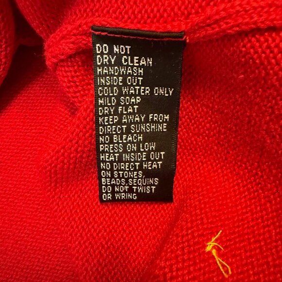 MICHAEL SIMON Women's size MEDIUM Embellished Christmas Tree Sweater RED  2000 - Picture 9 of 11